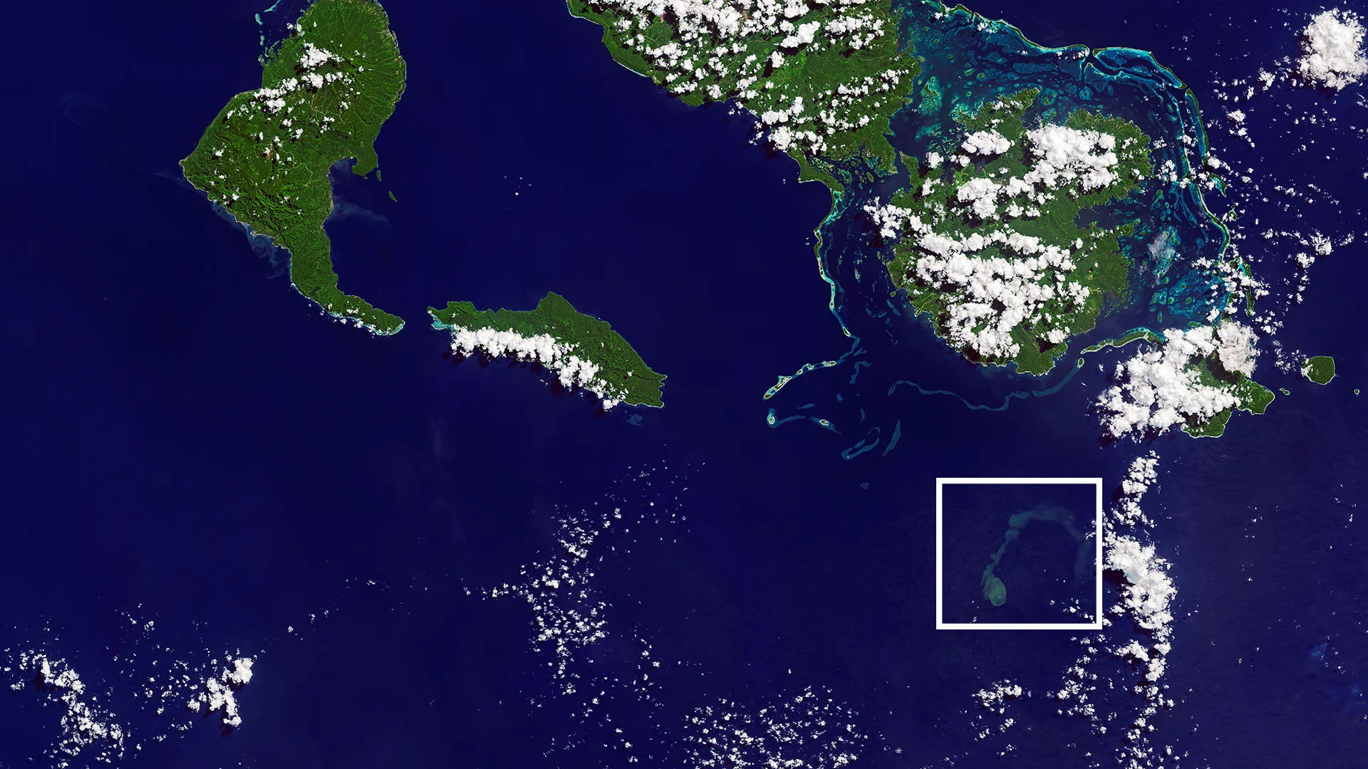 Earth from space: Erupting ‘sharkcano’ spits out a giant underwater plume in Oceania